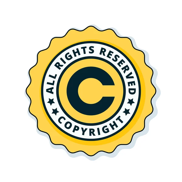 Ikona značky autorských práv — Stockový vektor