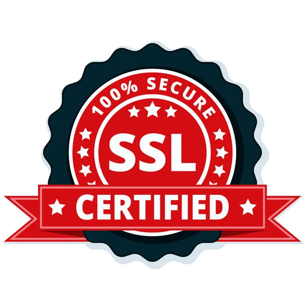 Assinatura de botão SSL Certified —  Vetores de Stock