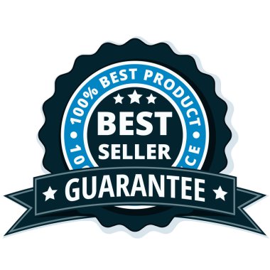 En iyi satıcı etiketle siyah şerit, vektör, illüstrasyon   