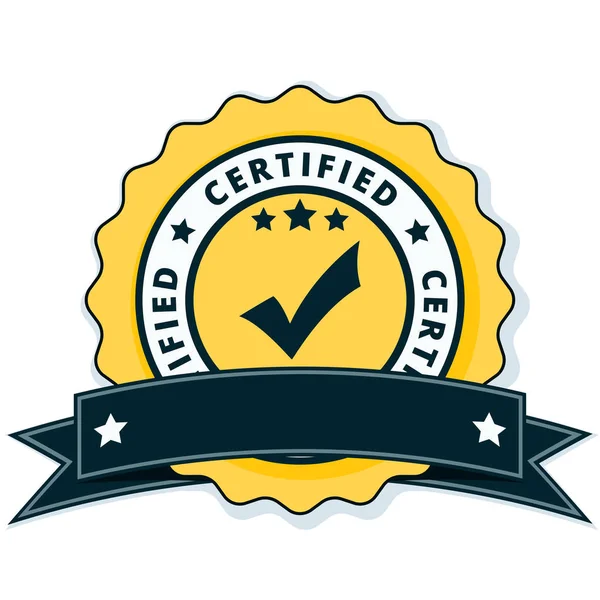 Сертифицированный знак кнопки SSL — стоковый вектор