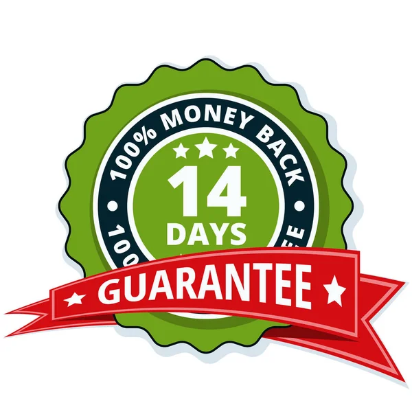 Money back guarantee shield — Stock Vector