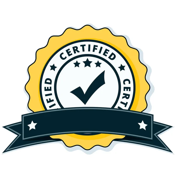 Сертифицированный знак кнопки SSL — стоковый вектор
