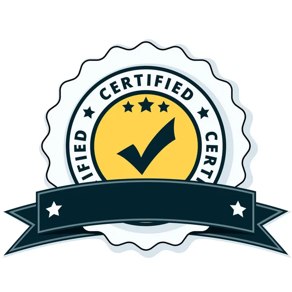 Signature de bouton certifiée SSL — Image vectorielle