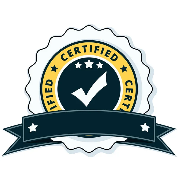 Signature de bouton certifiée SSL — Image vectorielle