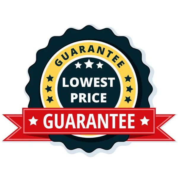 Lower Price Guarantee Label Black Ribbon Vector Illustration Stock Vector by ©Yuriy_Vlasenko