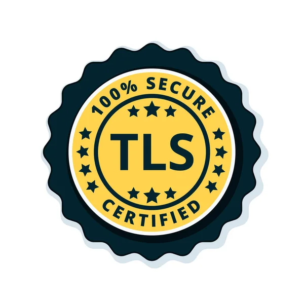 Tls Сертифікована Етикетка Вектор Ілюстрація — стоковий вектор