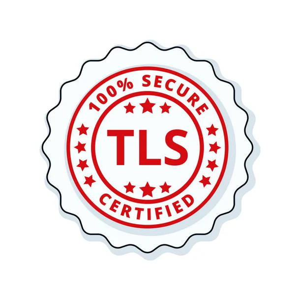 Tls Сертифікована Етикетка Вектор Ілюстрація — стоковий вектор