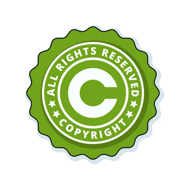 Telif Hakkı Garanti Düz Etiket Vektör Çizim — Stok Vektör