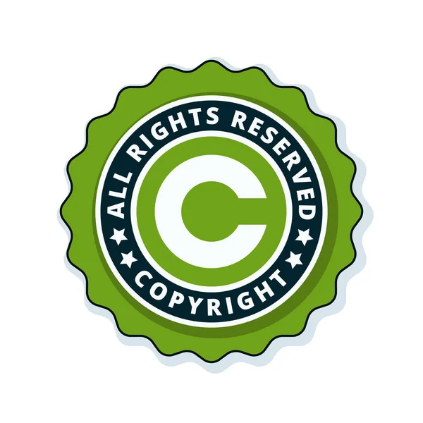Gwarancja Praw Autorskich Płaskie Etykiety Ilustracji Wektorowych — Wektor stockowy