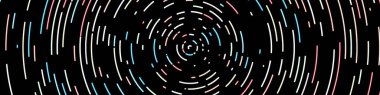 soyut renkli segmentli siyah arkaplan üzerindeki geometrik çember deseni, Hesapsal Üretim Sanatı  