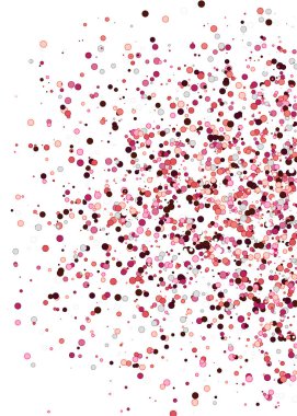 Beyaz arkaplanda soyut sanat rengarenk dağıtılmış noktalar 