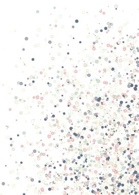 Beyaz arkaplanda soyut sanat rengarenk dağıtılmış noktalar 