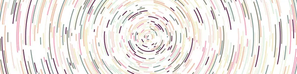 Abstract Kleurrijk Gesegmenteerde Geometrische Cirkels Patroon Witte Achtergrond Computational Generative — Stockvector