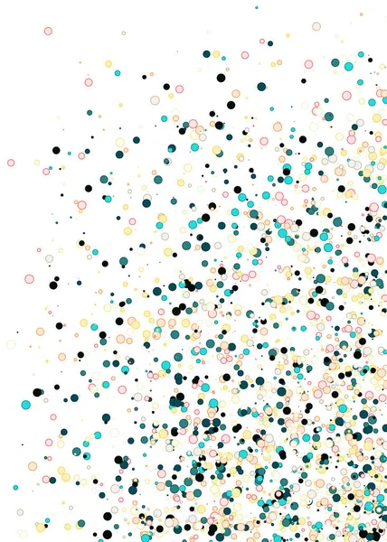 Abstrait Art Coloré Points Distribués Sur Fond Blanc — Image vectorielle
