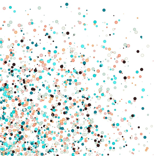 Abstrakt Konst Färgglada Distribuerade Prickar Vit Bakgrund — Stock vektor