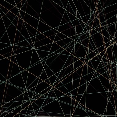 soyut sanat rengarenk çizgileri siyah arkaplan üzerinde rastgele dağıtım Hesaplamalı Üretim Sanatı