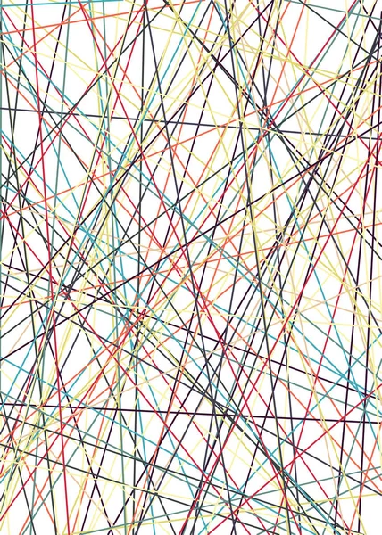 Abstracte Kunst Kleurrijke Lijnen Willekeurige Verdeling Computational Generative Art Witte — Stockvector
