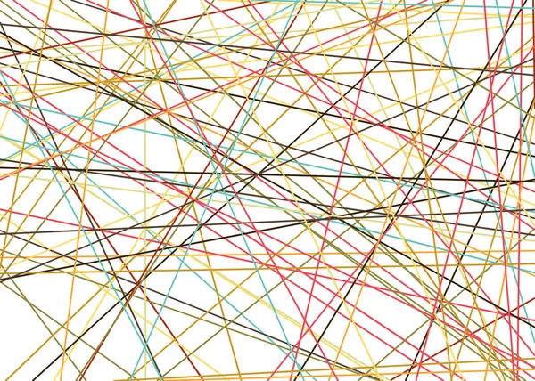 Abstrakt Konst Färgglada Linjer Slumpmässig Distribution Beräkning Generativ Konst Vit — Stock vektor