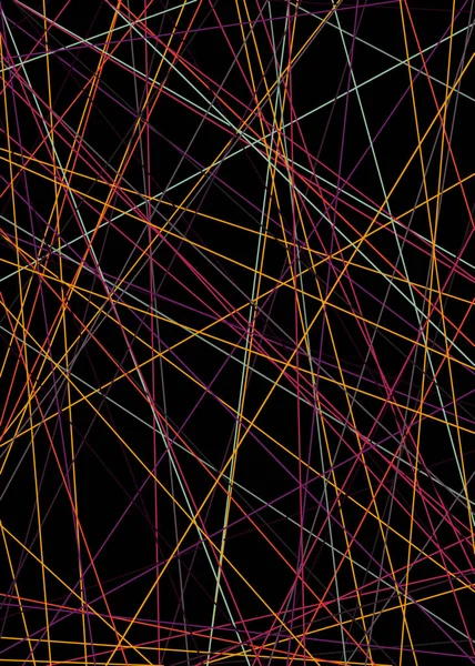 Abstrata Arte Linhas Coloridas Distribuição Aleatória Computacional Arte Gerativa Sobre — Vetor de Stock