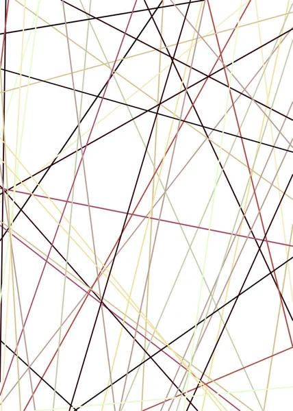 抽象芸術のカラフルな線のランダムな分布白い背景に計算生成芸術 — ストックベクタ