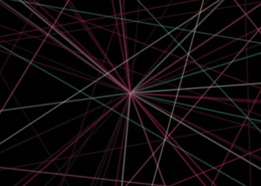 soyut sanat rengarenk çizgileri siyah arkaplan üzerinde rastgele dağıtım Hesaplamalı Üretim Sanatı