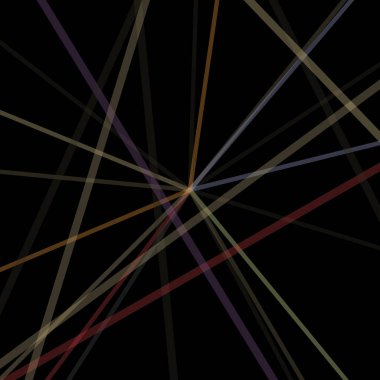 soyut sanat rengarenk çizgileri siyah arkaplan üzerinde rastgele dağıtım Hesaplamalı Üretim Sanatı