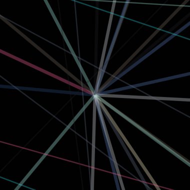 soyut sanat rengarenk çizgileri siyah arkaplan üzerinde rastgele dağıtım Hesaplamalı Üretim Sanatı