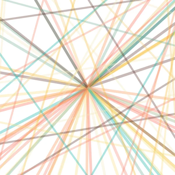 Abstracte Kunst Kleurrijke Lijnen Willekeurige Verdeling Computational Generative Art Witte — Stockvector