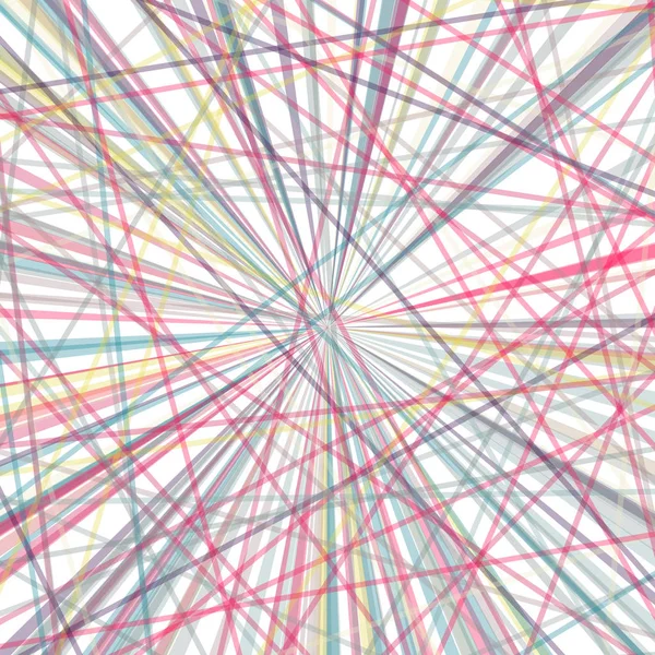 Abstracte Kunst Kleurrijke Lijnen Willekeurige Verdeling Computational Generative Art Witte — Stockvector