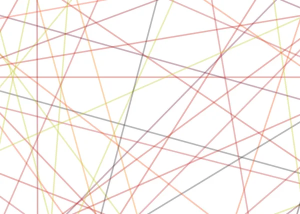 抽象芸術のカラフルな線のランダムな分布白い背景に計算生成芸術 — ストックベクタ