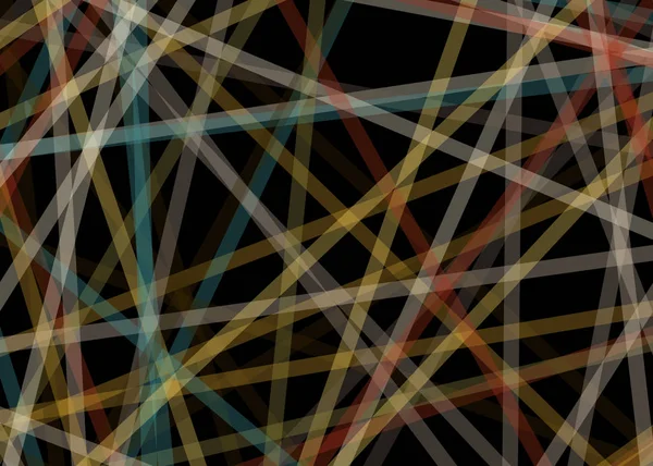 Αφηρημένη Τέχνη Πολύχρωμες Γραμμές Τυχαία Διανομή Υπολογιστική Generative Art Μαύρο — Διανυσματικό Αρχείο