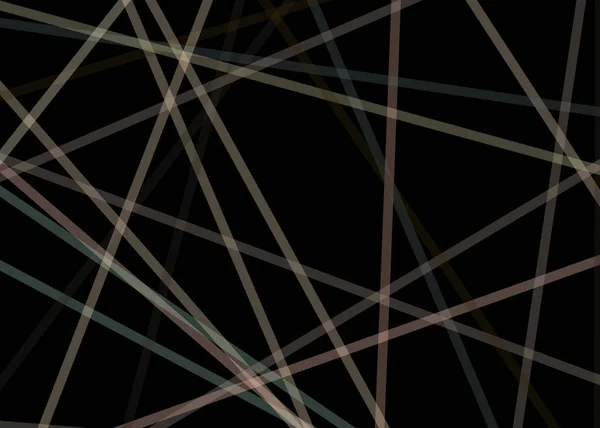 Abstrakt Konst Färgglada Linjer Slumpmässig Distribution Beräkningsgenerativ Konst Svart Bakgrund — Stock vektor
