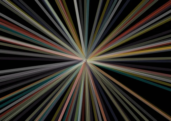 Abstracte Kunst Kleurrijke Lijnen Willekeurige Verdeling Computational Generative Art Zwarte — Stockvector