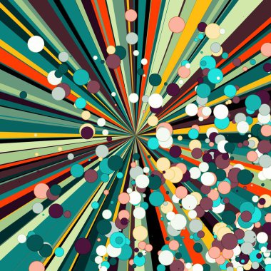 soyut sanat rengarenk çizgileri ve rastgele dağılımı siyah arkaplan üzerine hesaplayıcı üretken sanat 