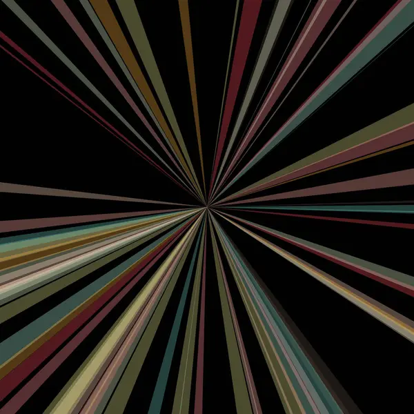 Abstrakcyjna Sztuka Kolorowe Linie Losowa Dystrybucja Computational Generative Art Czarnym — Wektor stockowy