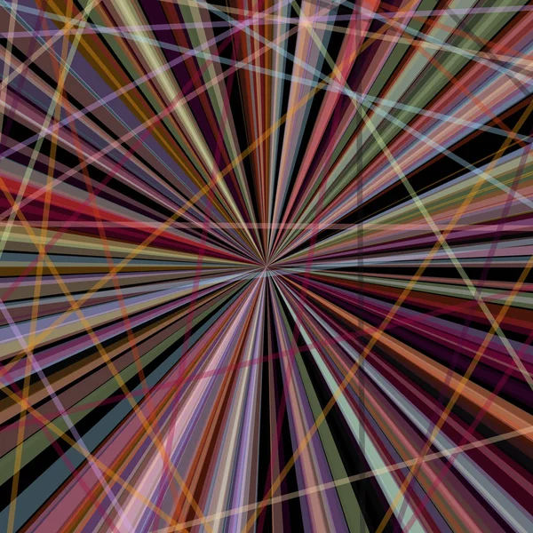 Abstrakcyjna Sztuka Kolorowe Linie Losowa Dystrybucja Computational Generative Art Czarnym — Wektor stockowy