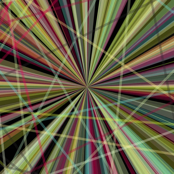 Abstrakcyjna Sztuka Kolorowe Linie Losowa Dystrybucja Computational Generative Art Czarnym — Wektor stockowy