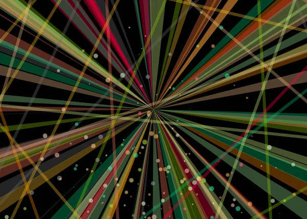 Artă Abstractă Linii Colorate Puncte Distribuție Aleatorie Computational Generative Art — Vector de stoc