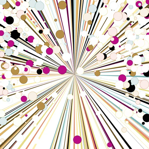 Абстрактне Мистецтво Барвисті Лінії Точки Випадкового Розподілу Обчислювальне Покоління Мистецтво — стоковий вектор