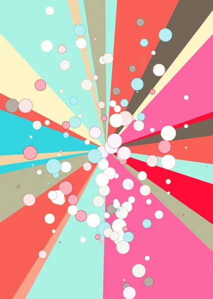 Abstrait Art Coloré Lignes Points Distribution Aléatoire Computational Generative Art — Image vectorielle