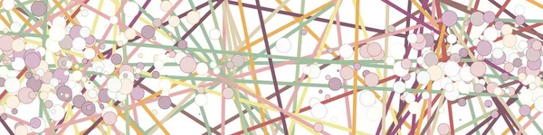 Arte Astratta Linee Colorate Punti Distribuzione Casuale Computational Generative Art — Vettoriale Stock