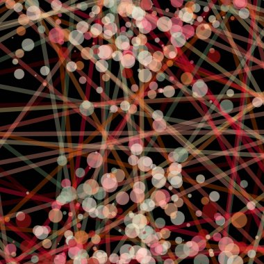 soyut sanat rengarenk çizgileri ve rastgele dağılımı siyah arkaplan üzerine hesaplayıcı üretken sanat  