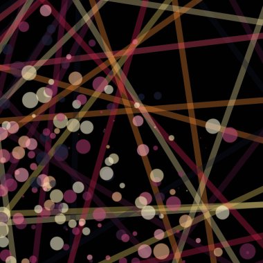 soyut sanat rengarenk çizgileri ve rastgele dağılımı siyah arkaplan üzerine hesaplayıcı üretken sanat  