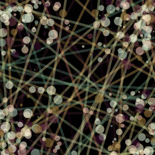 Abstrakcyjna Sztuka Kolorowe Linie Kropki Losowa Dystrybucja Computational Generative Art — Wektor stockowy