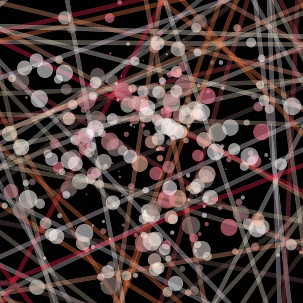 Abstract Art Colorful Lines Dots Random Distribution Computational Generative Art — Stock Vector