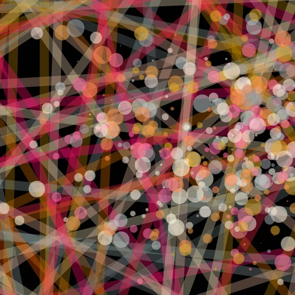 Abstrakcyjna Sztuka Kolorowe Linie Kropki Losowa Dystrybucja Computational Generative Art — Wektor stockowy