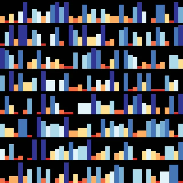 Barevné Číslo Data Visualisation Art Computational Generative Illustration — Stockový vektor