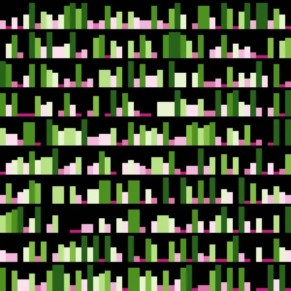 Colorful Number Data Visualisation Art Computational Generative Illustration — Stock Vector