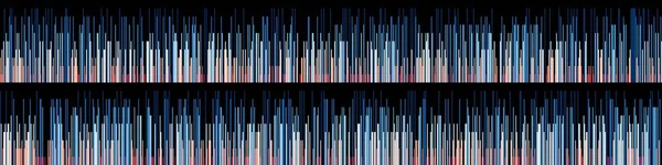 Número Colorido Visualização Dados Art Computational Generative Illustration — Vetor de Stock