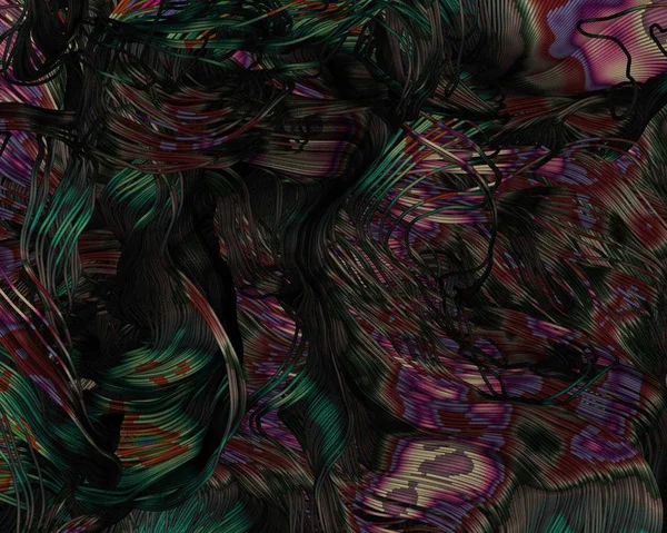 Abstrait Art Coloré Lignes Distribution Aléatoire Computational Generative Art Sur — Photo